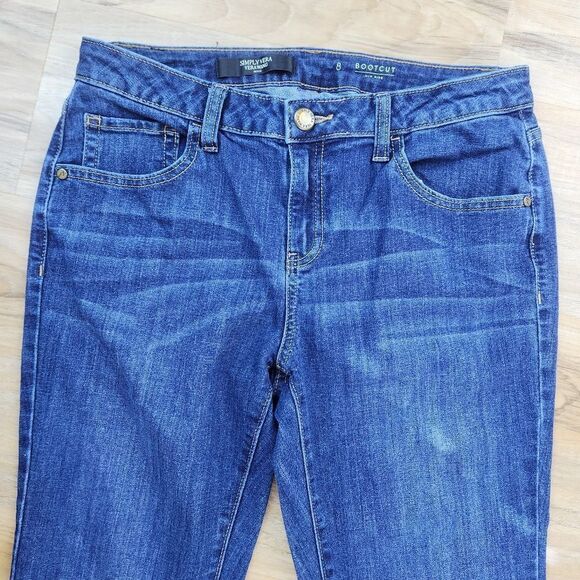 💛Simply Vera Wang Blue Midrise Bootcut Jeans Size 8/29 - Picture 5 of 12
